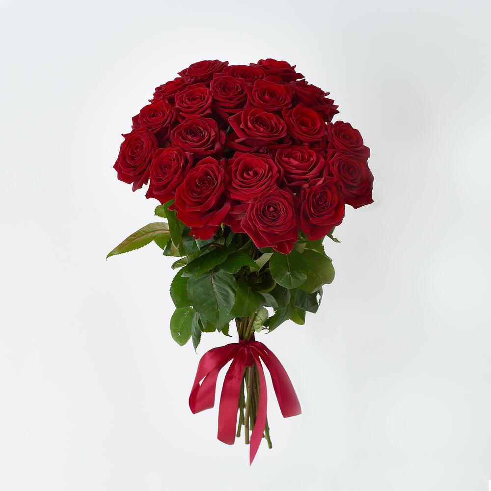 Роскошный букет из 21 красной розы – воплощение искренних чувств Тихвин Ленинградская область