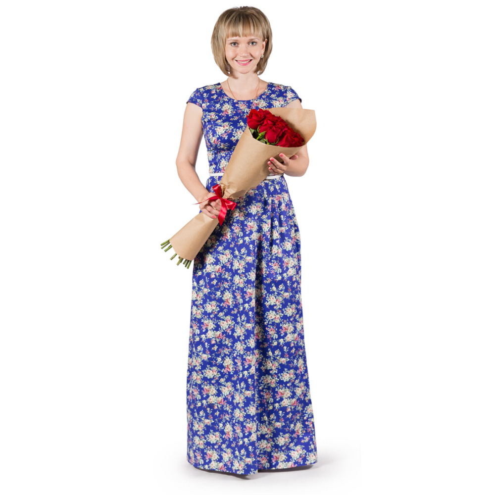 Букет из 15 красных роз в крафтовой упаковке