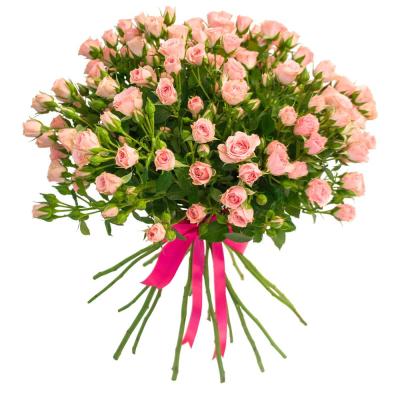 Букет «Нежные объятия» – романтика розовых кустовых роз Тихвин Ленинградская область