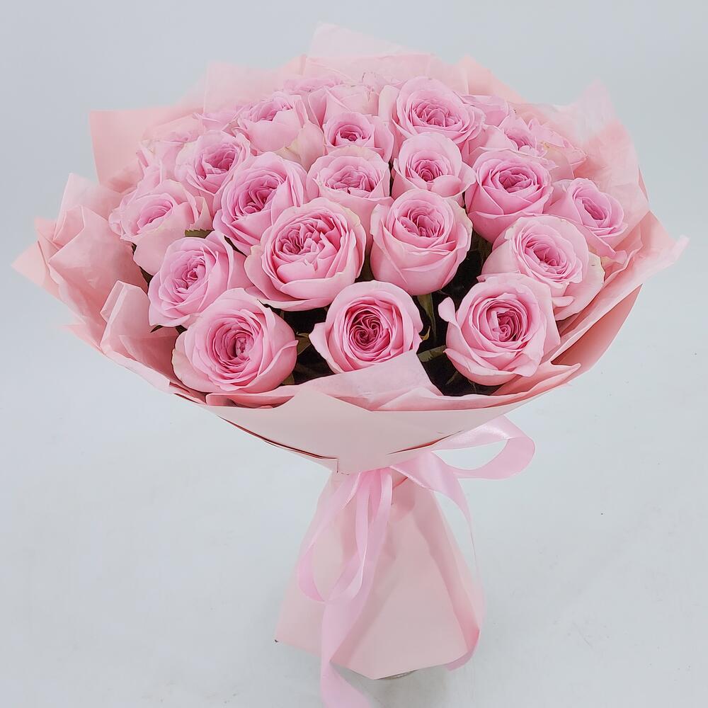 Букет из нежно-розовых роз – элегантность в каждом лепестке Тихвин Ленинградская область