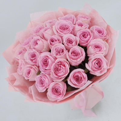 Букет из нежно-розовых роз – элегантность в каждом лепестке Тихвин Ленинградская область