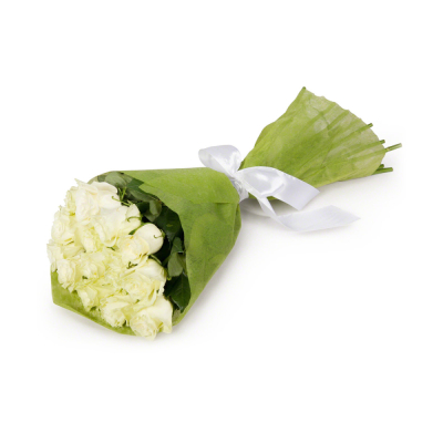 Букет из белых роз в фетре Тихвин Ленинградская область