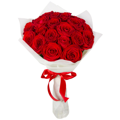 Букет из красных роз в фетре Тихвин Ленинградская область